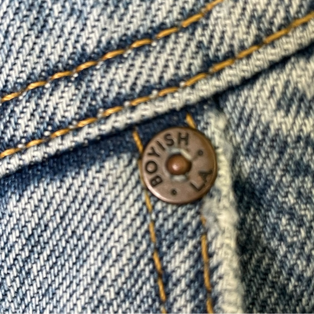 Boyish High Rise Blue Jeans - Picture 7 of 16